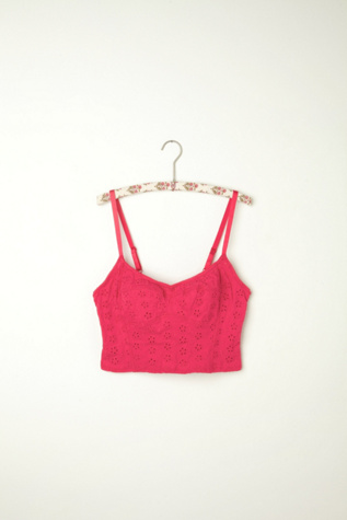 Stretch Eyelet Crop Bra in intimates-bras-cropped