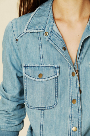 Embroidered Denim Shirt