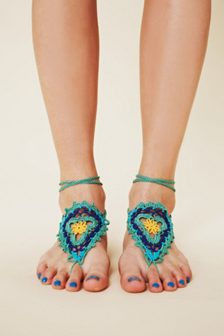 Crochet Sun Foot Tie