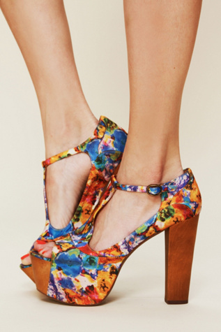 Orange Blue Purple Floral