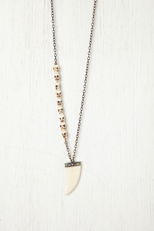 Skull and Horn Pendant