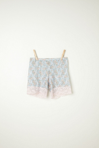 Printed Lace Bike Shorts