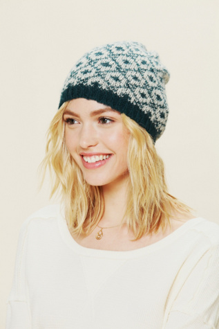 Printed Intarsia Beanie