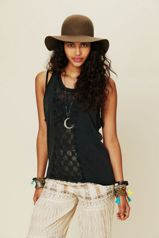 We The Free Crochet Pieced Tank
