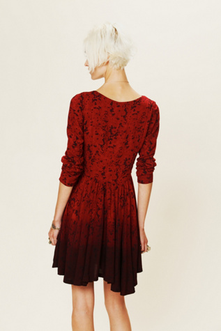 Overdyed Red Floral