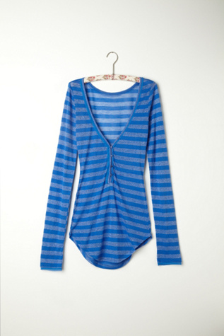 Lurex Stripe Henley