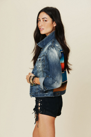 Mexican Stripe Denim Jacket