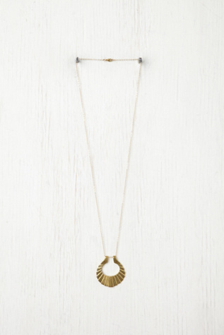 Crinkle Crescent Necklace