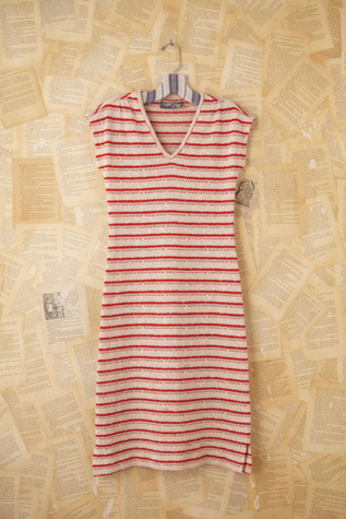 Vintage Multicolor Stripe Knitted Dress