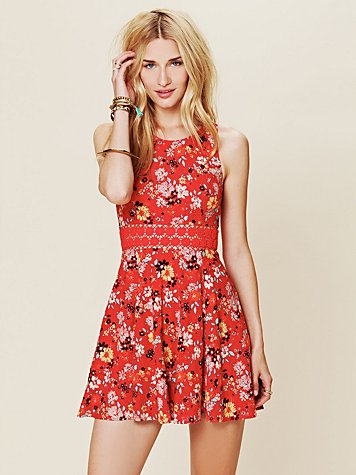 Floral Print Daisy Fit and Flare