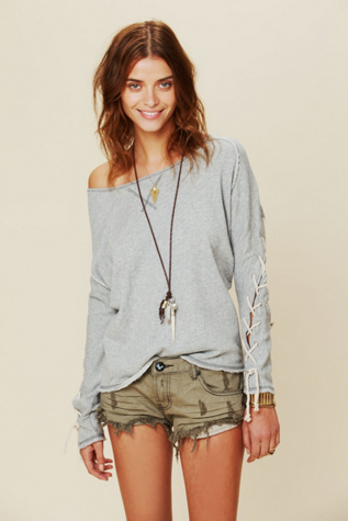 Lace Up Pullover