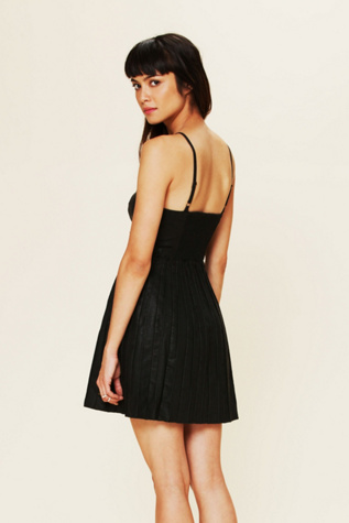 Vegan Leather Fit and Flare Dress