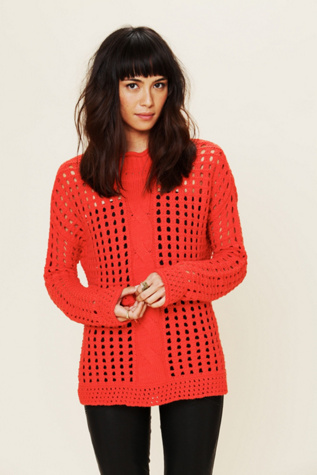 Open Stitch Cable Pullover
