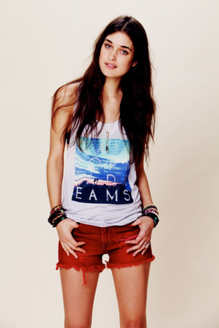 Waistless High Rise Colored Cutoffs