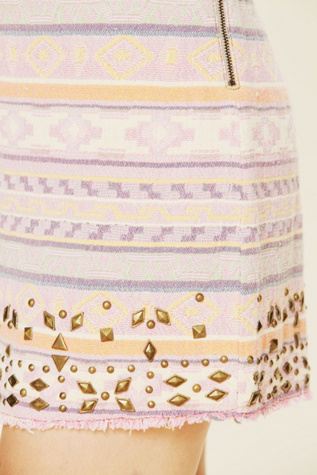 Jacquard Embellished Skirt