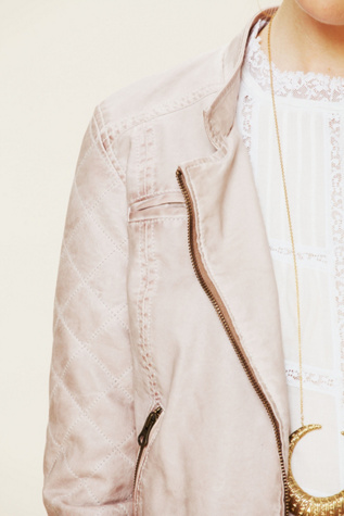 Quilted Vegan Leather Jacket
