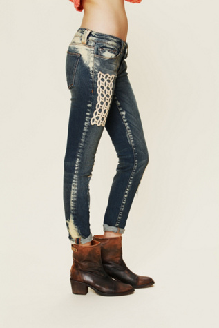 Funky Free Patched Skinny