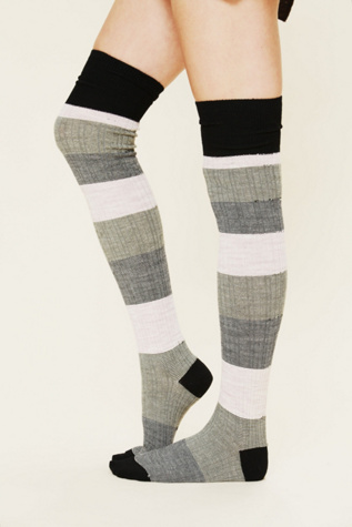 Merino Stripe Tall Sock