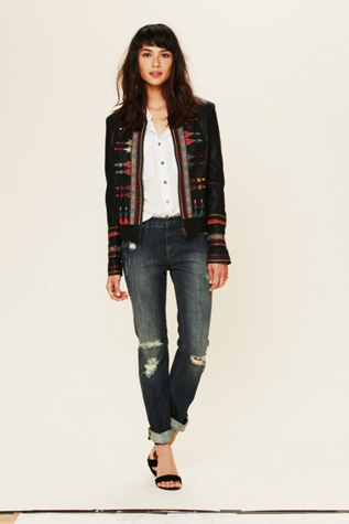 Embroidered Vegan Jacket