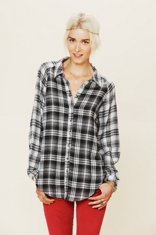 FP New Romantics Plaid Capelet Top