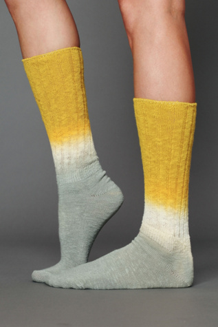 Dip Dye Slouch Sock