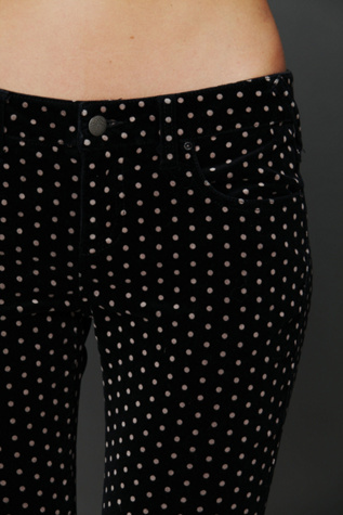 Dotted Velvet Uncut Corduroy Skinny