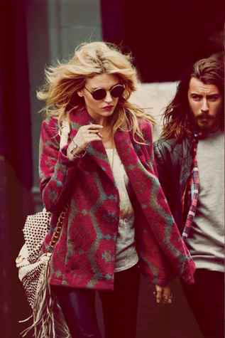 Changing Patterns Wool Swing Coat