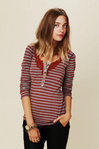 We The Free Call Back Stripe Henley