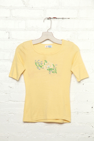 Vintage Floral Embroidered Tee in Vintage-Loves-vintage-tees