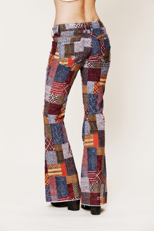 Patchwork Corduroy Flare