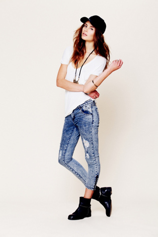 Studded and Destructed Skinnies