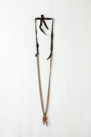 Leather Wrapped Crystal Pendant