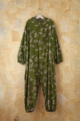 Free People Vintage Patterned Army Jumpsuit in Vintage-Dresses
