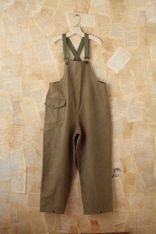 Free People Vintage Army Green Overalls in Vintage-Dresses