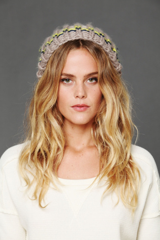 Striped Pom Pom Hat