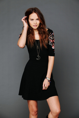 Garden Sleeve Embroidered Dress