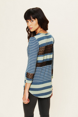 Stripe Crochet Tee