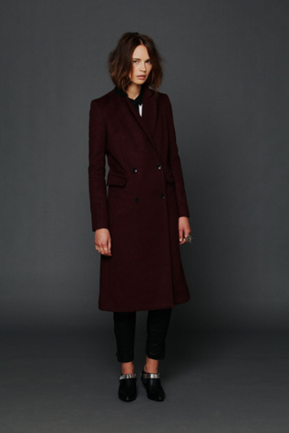 Bordeaux Maxi Wool Coat