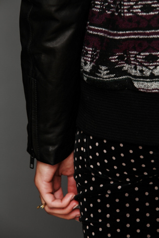 Marrakesh Leather Sleeve Jacket