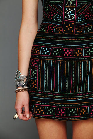 Embroidered Linen Dress