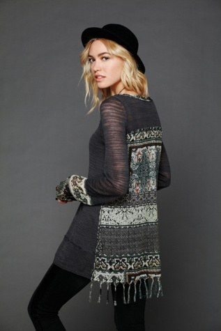 Free People Printed Fringe Tunic