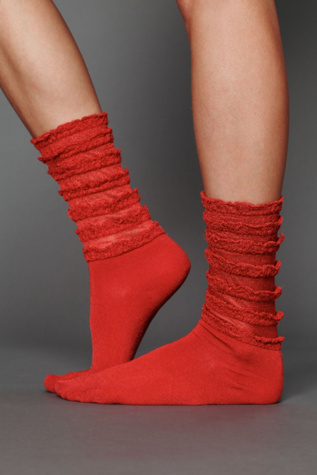 Ruffle Satin Ankle Sock