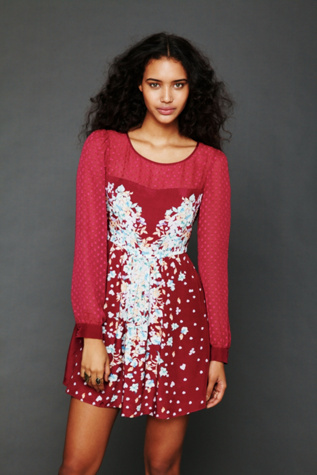 Printed Fit and Flare Dress