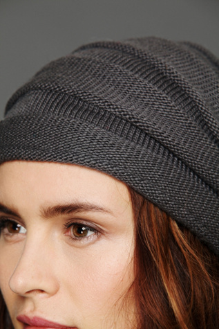 Stripe Ruched Slouch Hat