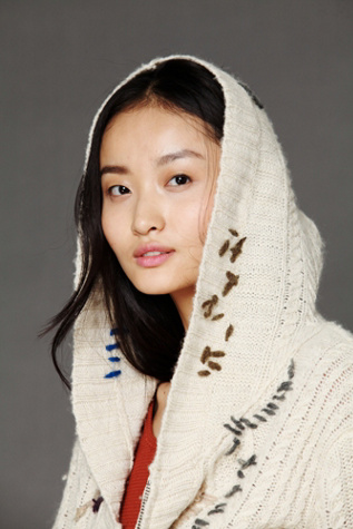 Whip Stitch Hooded Cardigan