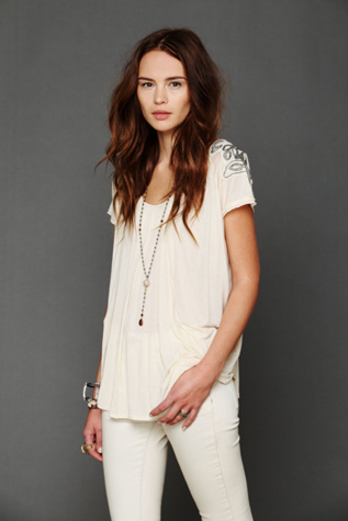 Embellished Shoulder Tee