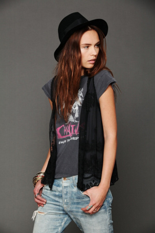Embroidered Mesh Cami