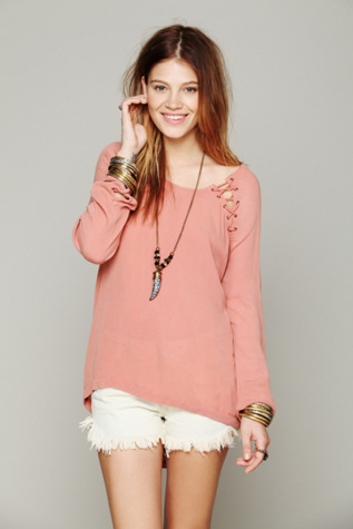Lace Up Back Top