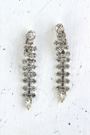 Vintage Crystal Rhinestone Dangle Earrings in vintage-loves-accessories