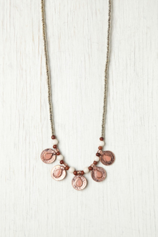 Color Center Coin Necklace